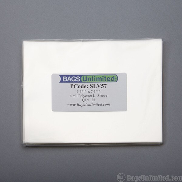 "5 x 7"" Polyester 'L' Sleeves."